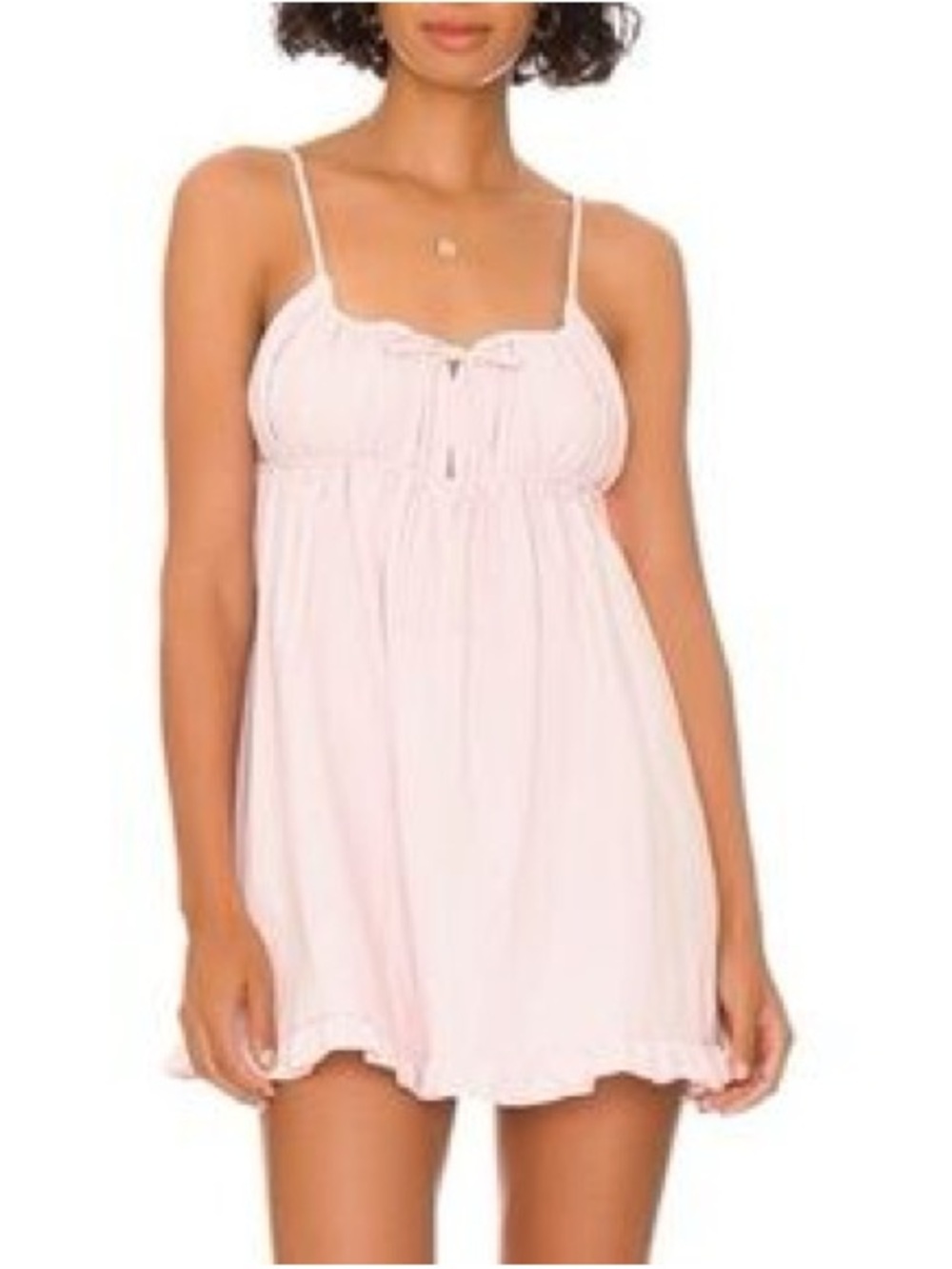 More to Come Light Pink Spaghetti Strap Babydoll Dress